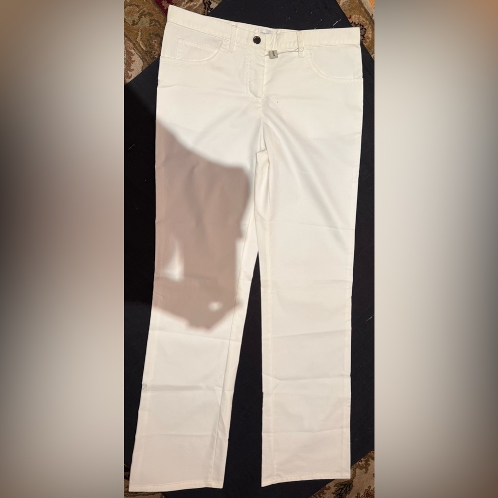 ❤️ NWT ARMANI COLLEZIONI Women’s White Straight-Leg Pants. Size:6 - Picture 10 of 16
